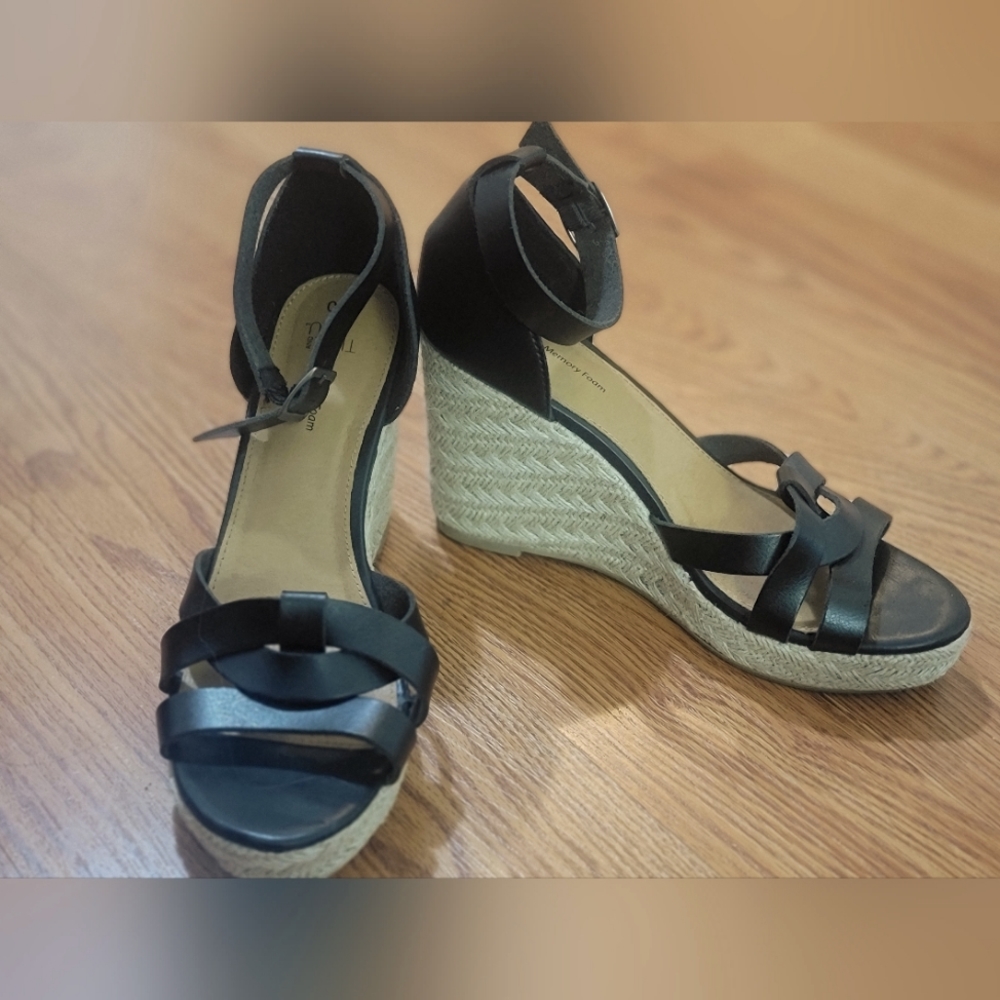 Strappy wedges